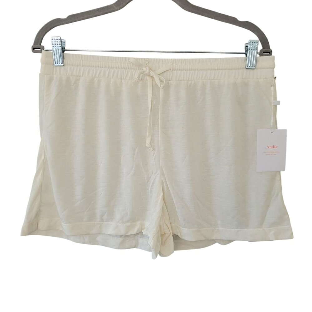 Andie Swim The Short EcoBamboo Lounge Short Swim Coverup Womens Size L Coco NWT